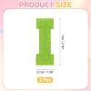QUARKZMAN 2 Pcs Chenille Letter I Iron-On Patches view 2