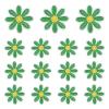 QUARKZMAN 15 Pcs Daisy Iron-On Patches, 3cm Green Flower Patches view 1