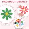QUARKZMAN 15 Pcs Daisy Iron-On Patches, 3cm Green Flower Patches view 3