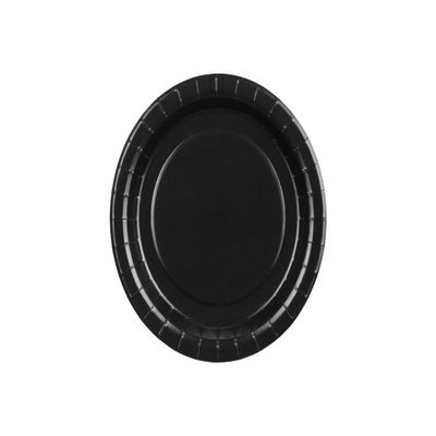 18cm Paper Plates Set - 6 Count - Black