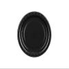 18cm Paper Plates Set - 6 Count - Black view 1