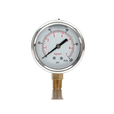 XZXXZSZ Glycerin-Filled Shock-Resistant Stainless Steel Oil Pressure Gauge (0–0.6)