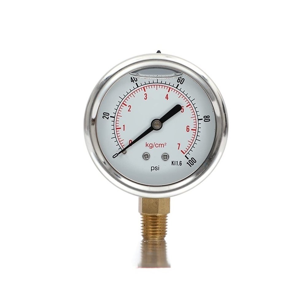 XZXXZSZ Glycerin-Filled Shock-Resistant Stainless Steel Oil Pressure Gauge (0–0.6)