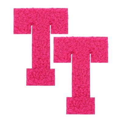 QUARKZMAN 2 Pack Iron-On Chenille Letter T Patches