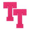 QUARKZMAN 2 Pack Iron-On Chenille Letter T Patches view 1