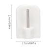 Self-Adhesive Wall Hooks - Small White view 4