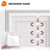Magnetic Screen Door for Balcony, 130 x 140 cm, White view 4