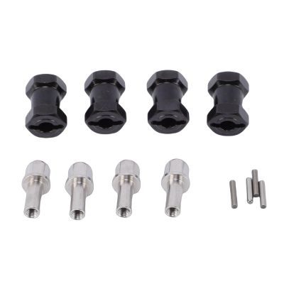 CHICIRIS Brass Wheel Hubs, 4-Piece 18 mm Spacers for SCX10 1/10 RC Crawler, Black