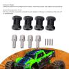 CHICIRIS Brass Wheel Hubs, 4-Piece 18 mm Spacers for SCX10 1/10 RC Crawler, Black view 2