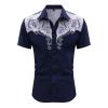 Men's Cowboy Costume Western Shirt, Embroidered, Casual, Snap-Front, Retro Vintage Style view 4