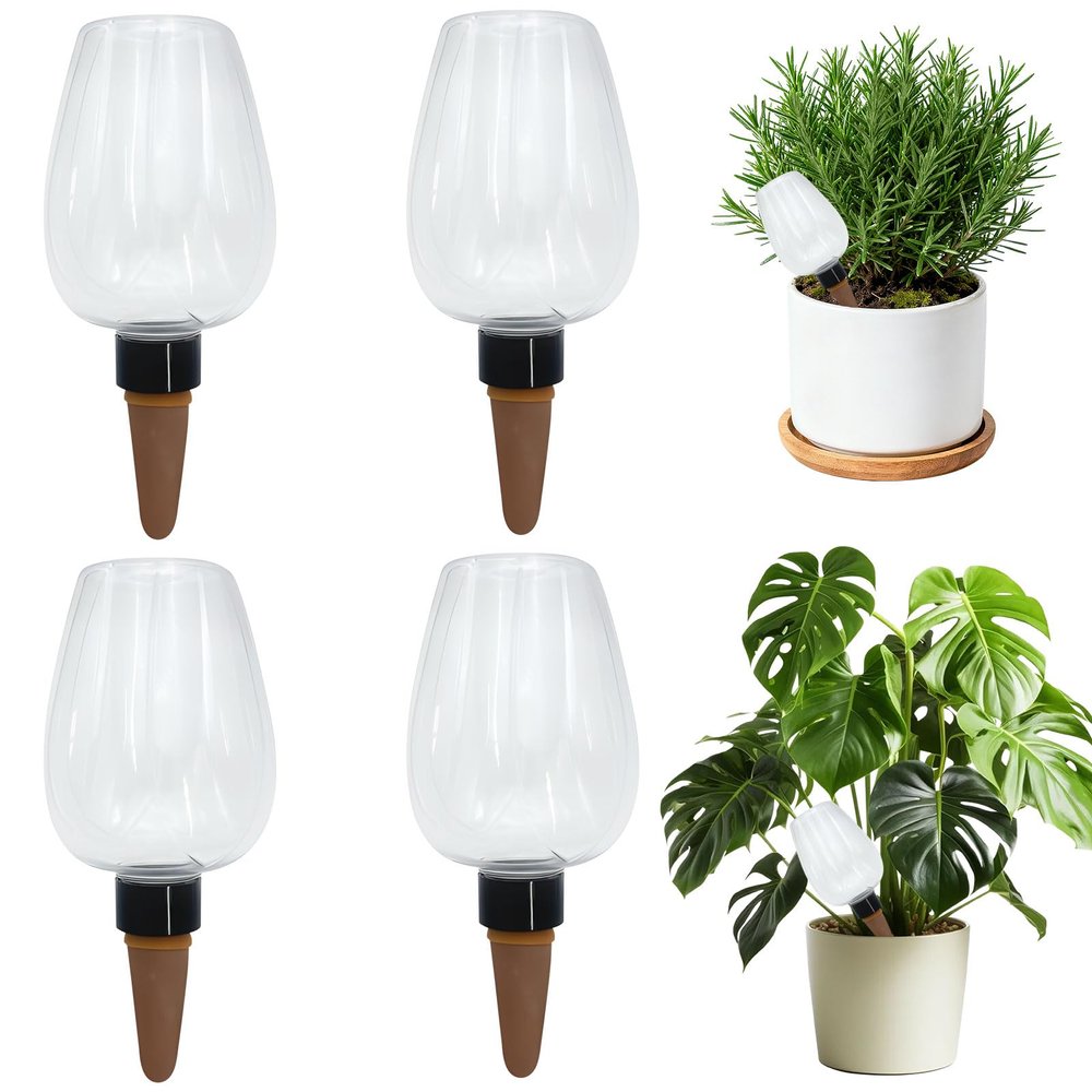 4-Pack 350 mL Automatic Plant Watering Globes