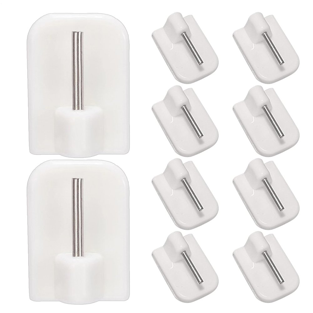 Self-Adhesive Wall Hooks - Small White