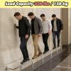 Indoor Foot Rail, Round Tube Industrial Bar Footrest, Floor-Mounted, Gold, 100 cm/3.3 ft view 3