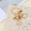 Greabuy Flower & Bee Keychains, Recyclable Zinc Alloy, Water-Resistant, 2-Pack view 4