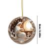 Auto Jesus Ornament | 2D Flat Christmas Decoration view 4