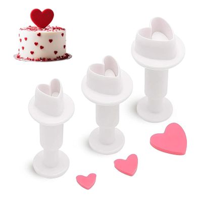 dinghaole 3-Piece Heart Shaped Cookie Cutters