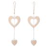 SHENLIU 2-Pack Heart Wooden Decor Hangings view 1