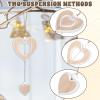 SHENLIU 2-Pack Heart Wooden Decor Hangings view 3