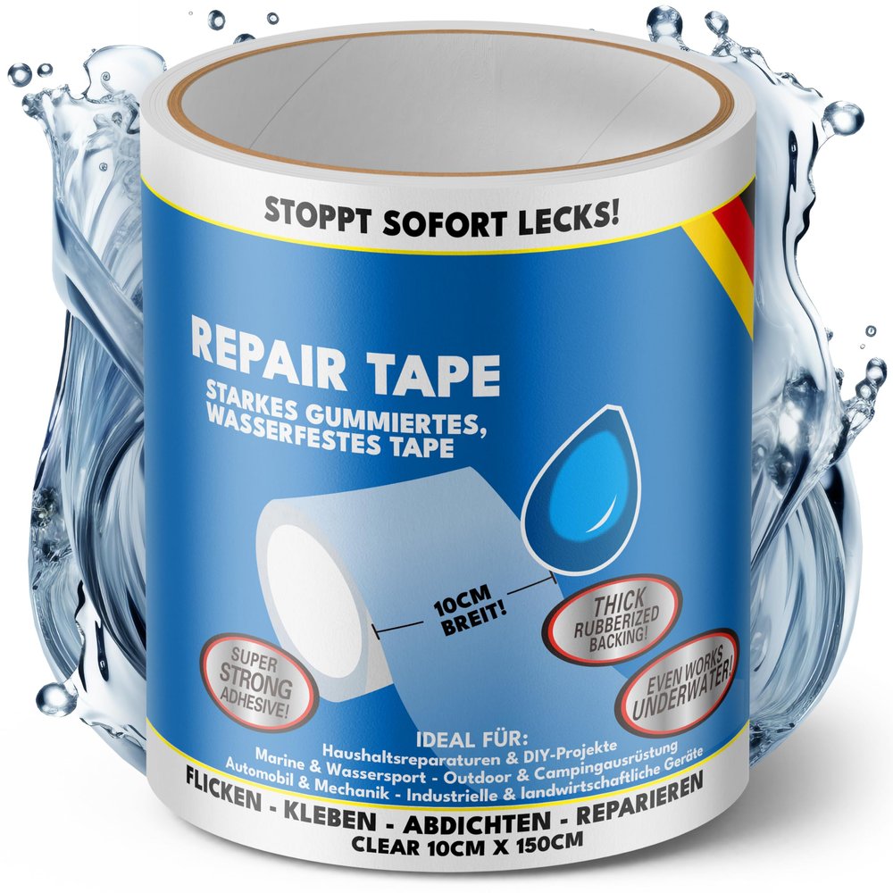 ATG Underwater Pool Repair Tape, Transparent, 10 × 150 cm, Waterproof Self-Adhesive Tape for Pool Liners, PVC, Holes, Leaks & Tears