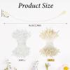 800 Pcs Pipe Cleaner Flower Stamens, 3mm x 6cm Artificial Flower Stamen in White and Cream White view 2