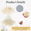 800 Pcs Pipe Cleaner Flower Stamens, 3mm x 6cm Artificial Flower Stamen in White and Cream White view 3