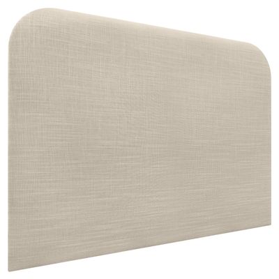 DHOME Upholstered Smooth Curved Linen Headboard, 70 cm High, Wall-Mounted Acoustic Headboard, Beige, 100 cm