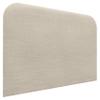 DHOME Upholstered Smooth Curved Linen Headboard, 70 cm High, Wall-Mounted Acoustic Headboard, Beige, 100 cm view 1