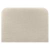 DHOME Upholstered Smooth Curved Linen Headboard, 70 cm High, Wall-Mounted Acoustic Headboard, Beige, 100 cm view 2