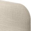 DHOME Upholstered Smooth Curved Linen Headboard, 70 cm High, Wall-Mounted Acoustic Headboard, Beige, 100 cm view 3