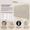 DHOME Upholstered Smooth Curved Linen Headboard, 70 cm High, Wall-Mounted Acoustic Headboard, Beige, 100 cm view 4