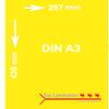 Top Lamination 100 Sheets Canary Yellow 120 g/m A3 (297 x 420 mm) Printable Premium Colored Paper view 1