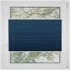 RENA No-Drill Pleated Blind for Windows and Doors, Custom-Made Blackout, Navy Blue, 105 x 220 cm view 1