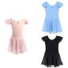 Greabuy Girls' Ballet Leotard with Sparkly Sequins and Tutu Skirt, Blue, 150 cm view 4