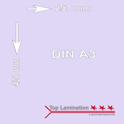 Top Lamination Purple Colored Paper, 5 Sheets, 120 gsm, A3 (297 x 420 mm)