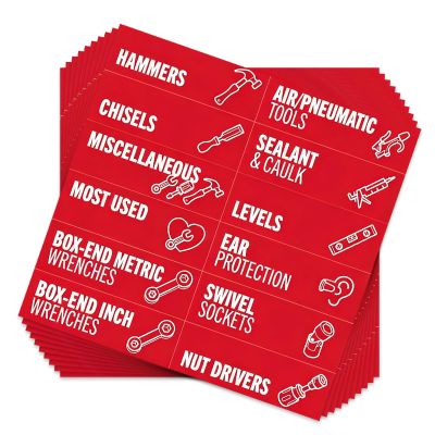Alksubbm 80 Removable Tool Box Organization Labels for Hardware Storage and Garage Organization