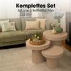 MICA Decorations Lux Side Table Set of 3, Iron, Light Brown, 55 x 70 cm view 4