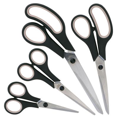Murago - 4-Piece Scissors Set with Stainless Steel Blades - Black