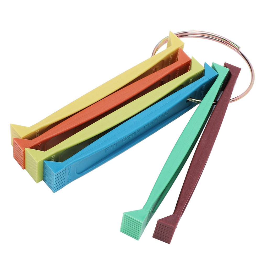 SEAFRONT Air Conditioner Fin Comb Set, 12 Sizes, 6-Color AC Fin Comb Tool