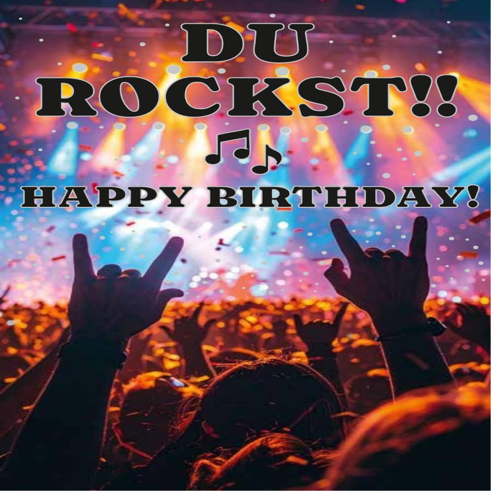 You Rock Birthday Card with Concert Motif