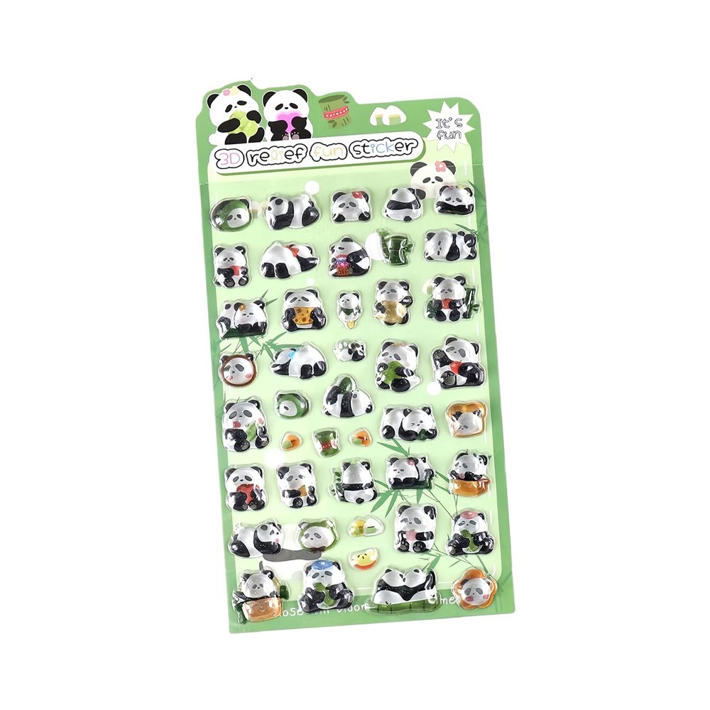 Cartoon Embossed PVC Animal Stickers