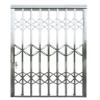 Stainless Steel Security Grille Door – Retractable Folding Sliding Gate with Double Panels view 1