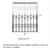 Stainless Steel Security Grille Door – Retractable Folding Sliding Gate with Double Panels view 2