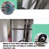 Stainless Steel Security Grille Door – Retractable Folding Sliding Gate with Double Panels view 3