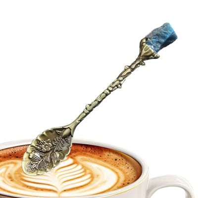 Crystal Coffee Spoon - Retro Carved Spoon