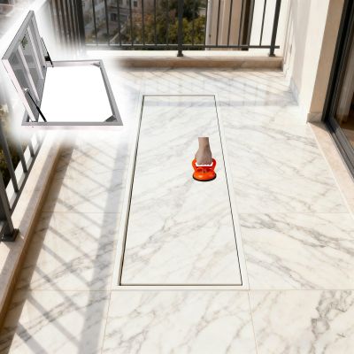 Crawl Space Floor Hatch Access Panel, Concealed Steel Entry Door for Patio and Yard