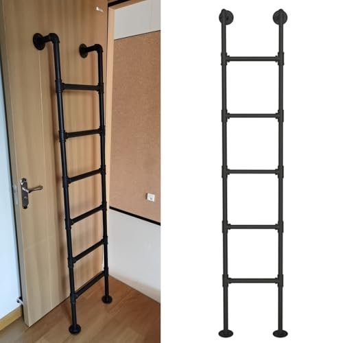 Heavy-Duty Wall Ladder, 150 kg Capacity, Space-Saving Access