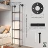 Heavy-Duty Wall Ladder, 150 kg Capacity, Space-Saving Access view 2
