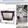 Replacement Shower Window with Tempered Glass and Aluminum Alloy Frame view 2