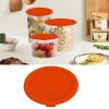Food Storage Container Lids, Round Replacement Storage Covers for Glass Containers view 3