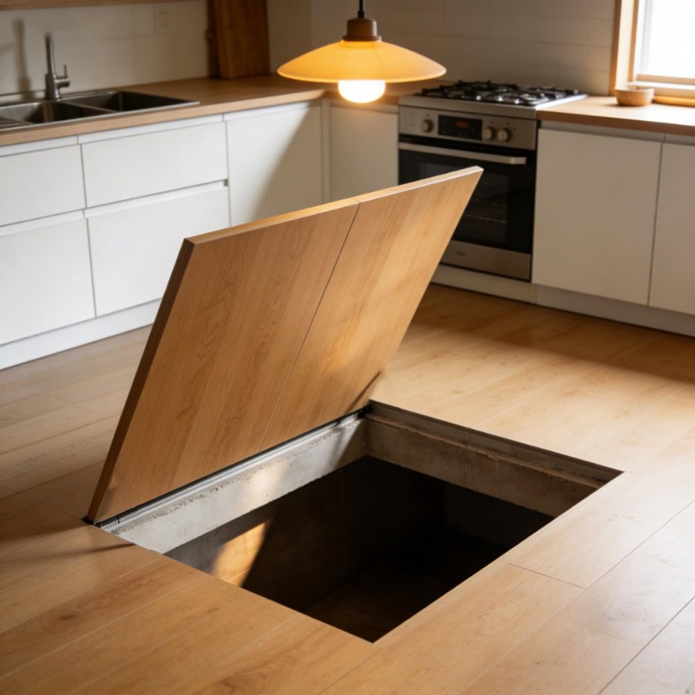 Durable Hidden Interior Door for Wine Cellars, Basements, and Crawl Spaces